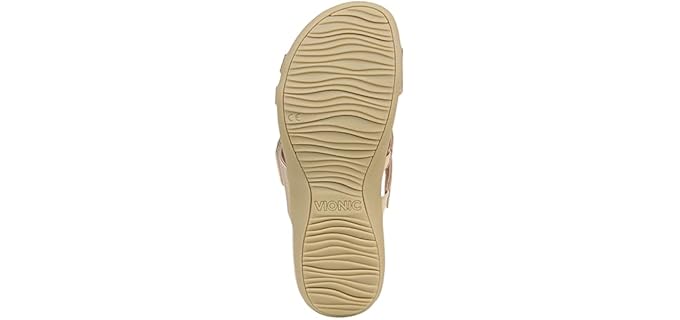 Vionic Women's Rest Zarie - Slide Sandals for Flat Feet
