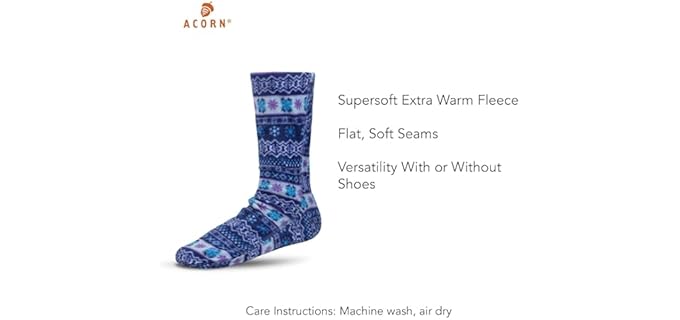 Acorn Men's Fleece - Slipper Socks