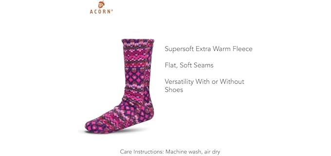Acorn Women's Fleece - Slipper Socks