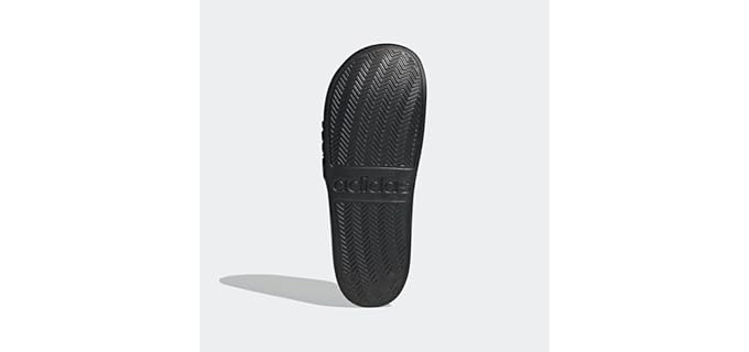 Adidas Men's Adilette - Cloudfoam Orthopedic Slides with Wide Fit