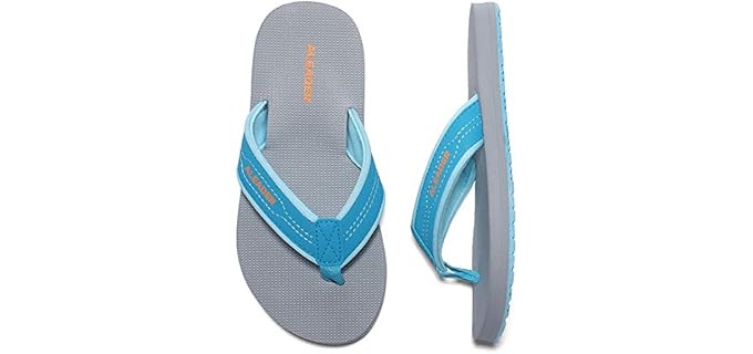 Aleader Girl's Lightweight - Flip Flops for Kids