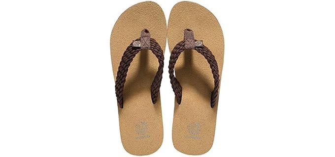 Aleader Women's Beach - Cork Flip Flops