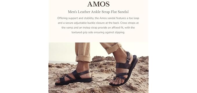 Jerusalem Sandals Men's Amos - Colorful Toe Loop Sandals