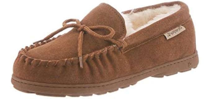Bearpaw Women's Moccasin - Metatarsalgia Leather Slipper