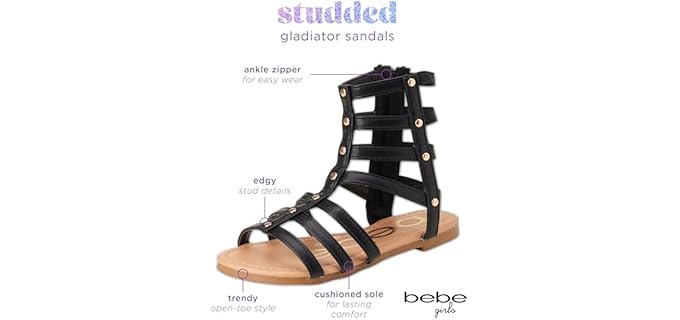 Bebe Grils Girls's  - Gladiator Sandals for Little Grils