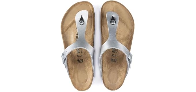 Birkenstock Women's Gizeh - Cork Footbed Sandal for Sweaty Feet