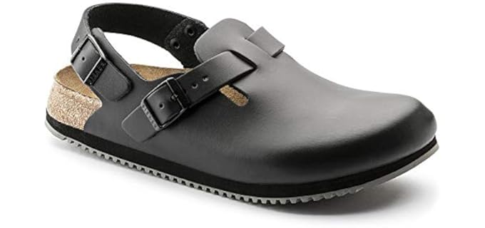 Birkenstock Unisex Tokio - Closed Toe Leather Sandals for Bunions