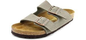 Birkenstock Unisex Arizona Suede - Birko-Flor Sandals for Bunions