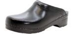 Bjork Men's Open Back - Swedish Leather Clogs 