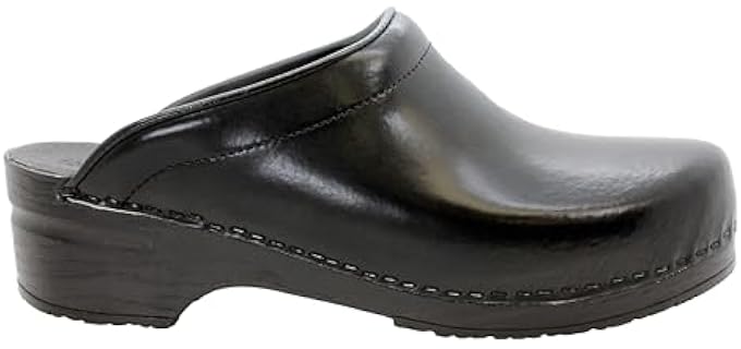 Bjork Men's Open Back - Swedish Leather Clogs 
