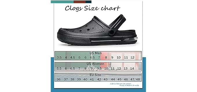 BNV Men's Water - Unisex Gardening Clogs