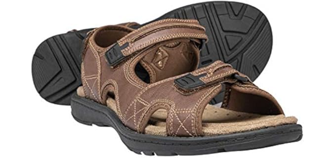 Brown Oak Men's Casual Hiking - Plantar fasciitis and Achilles Tendinitis Sandal