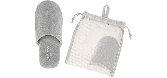 Buxton Men's Cozy - Lightweight Travel Slippers