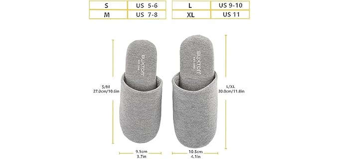 Buxton Men's Cozy - Lightweight Travel Slippers