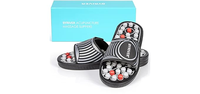Byriver Men's Accupressure - Massage Sandals