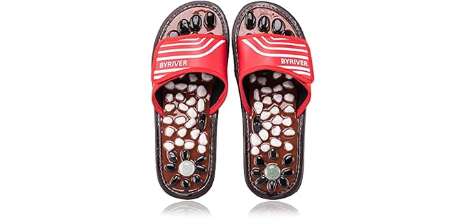 Byriver Women's Acupressure Stones - Massage Sandals