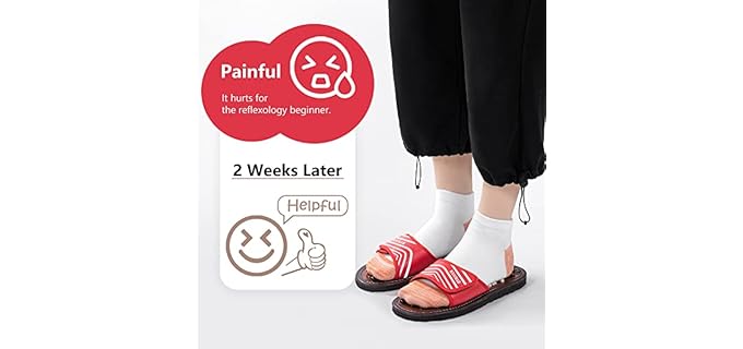 Byriver Women's Acupressure Stones - Massage Sandals