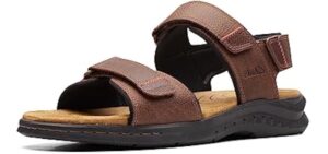 Clarks Men's Hapsford Creek - Sandals for Plantar Fasciitis