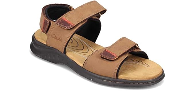 Clarks Men's Hapsford Creek - Comfy Walking Sandal