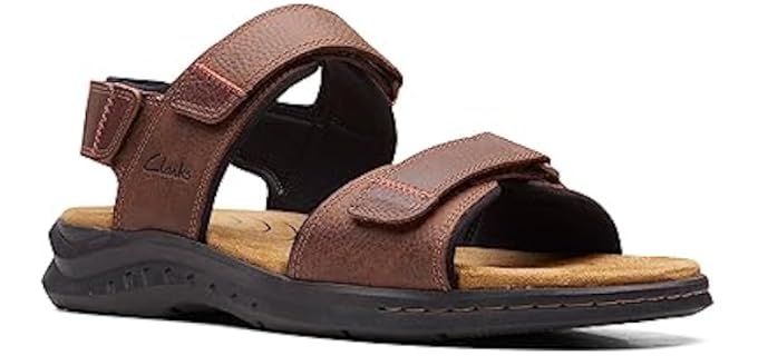 Clarks Men's Hapsford Creek - Sandals for Plantar Fasciitis