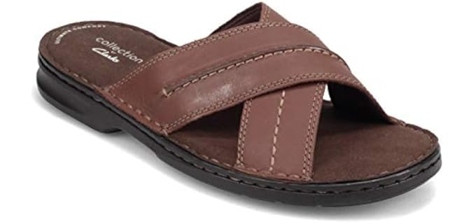 Clarks Men's Malone Cross - Sandals for Plantar Fasciitis