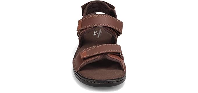 Clarks Men's Malone Shore - Dressy Sandals for Overweight Men and Women