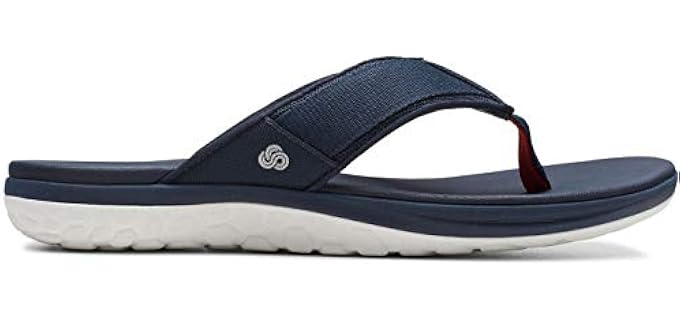 Clarks Men's Step Beat Dune - Walking Flip Flop Sandals