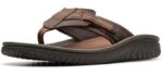 Clarks Men's Wesley Sun - Flip Flop for Narrow Feet