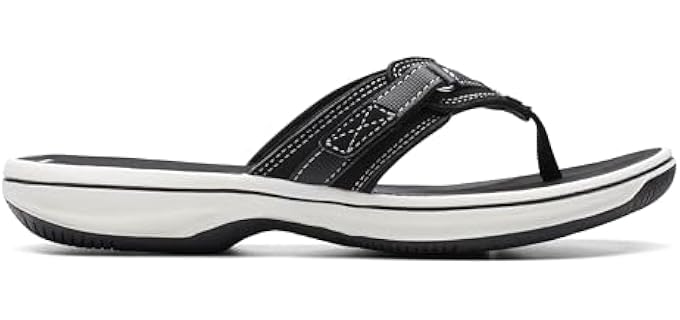 Clarks Women's Whelkie Beach - Bunion Relief Orthopedic Flip-Flops