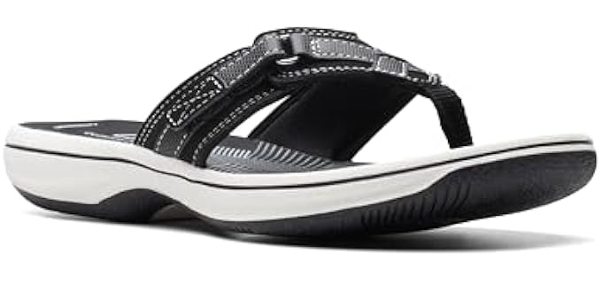 Clarks Women's Whelkie Beach - Bunion Relief Orthopedic Flip-Flops
