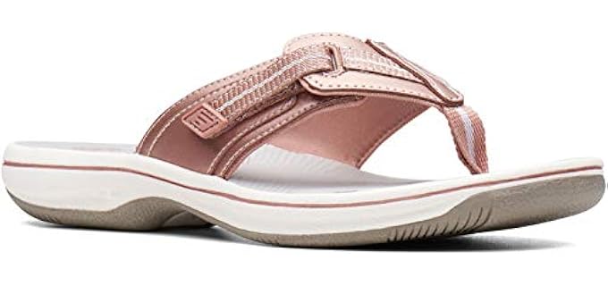 Clarks Women's Brinkley Jazz - Walking Flip Flop Sandals