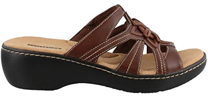 Clarks Women's Delana Venna - Wide Width Wedge Sandals