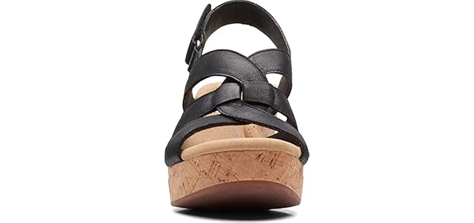 Clarks Women's Giselle - Beach Wedge Sandals for Bunions