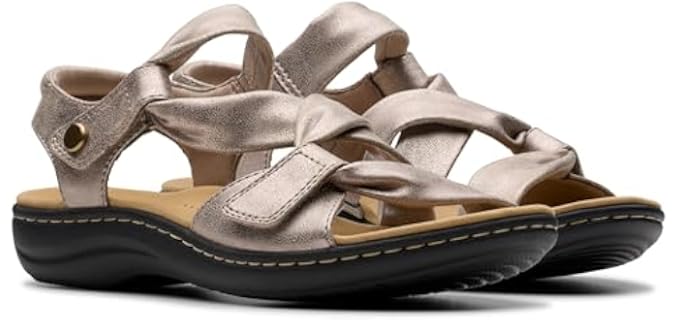 Clarks Women's Laurieann Bell - Memory Foam BackStrap Sandal
