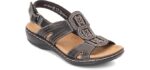 Clarks Women's Leisa Vine - Sandals for Plantar Fasciitis