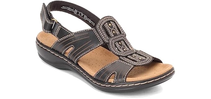 Clarks Women's Leisa Vine - Sandals for Plantar Fasciitis
