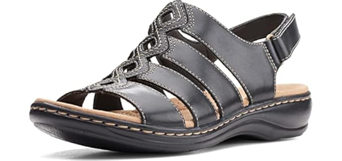 Clarks Women's Leisa Ruby - Arch Support Sandals for Bunions