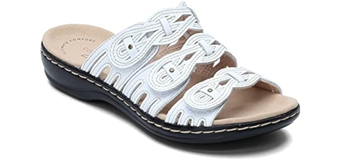 Clarks Women's Leisa Faye - Professional Dress Sandals for Nurses