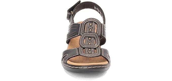 Clarks Women's Leisa Vine - Sandals for Plantar Fasciitis