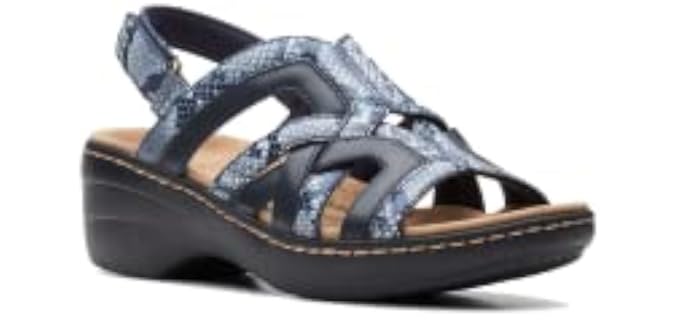 Clarks Women's Merliah Lilac - Wedge Sandals for Bunions