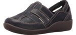 Clarks Women's Sillian Stork - Cracked Heel Support Sandals