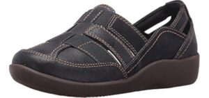 Clarks Women's Sillian Stork - Cracked Heel Support Sandals