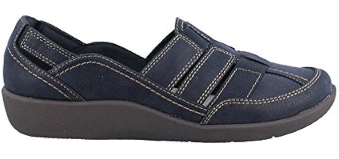 Clarks Women's Sillian Stork - Cracked Heel Support Sandals