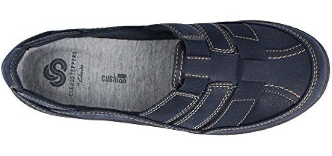 Clarks Women's Sillian Stork - Cracked Heel Support Sandals