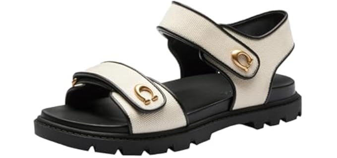 COACH Women's Brynn Sandal - Secure Velcro Straps