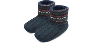 Coface Men's Boot - Metatarsalgia Warm Slippers with Memory Foam