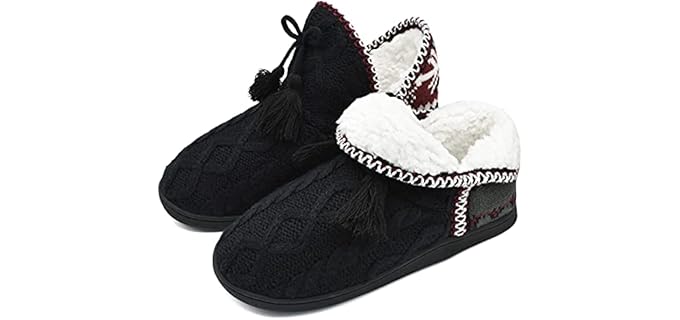 Coface Women's Boot - Metatarsalgia Warm Slippers with Memory Foam