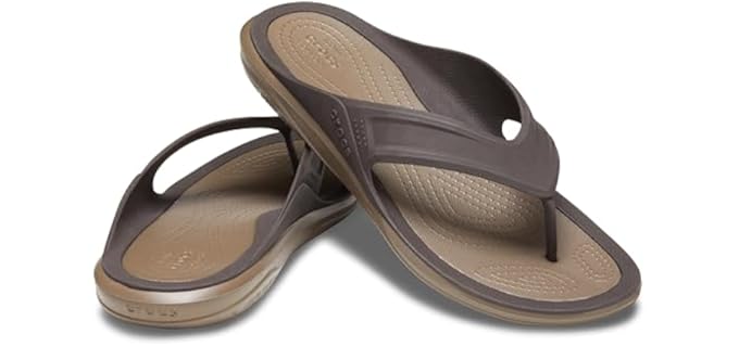 Crocs Men's Swiftwater - Waterproof Flip Flops for Diabetic Feet