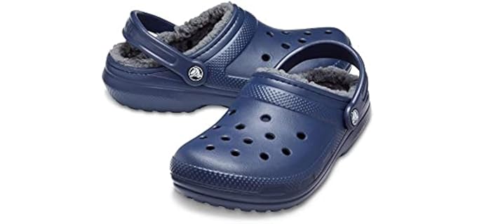 Crocs Unisex Lined Clog - Fuzzy Slippers for Camping