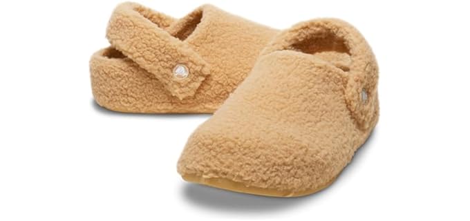 Crocs Unisex Classic Cozzzy - Senior-Friendly Indoor/Outdoor Fuzz Slippers